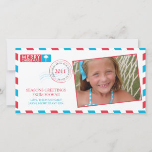 Carte de voeux de vacances Tropical Airmail