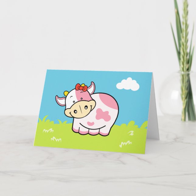 Carte de voeux de vache (Devant)