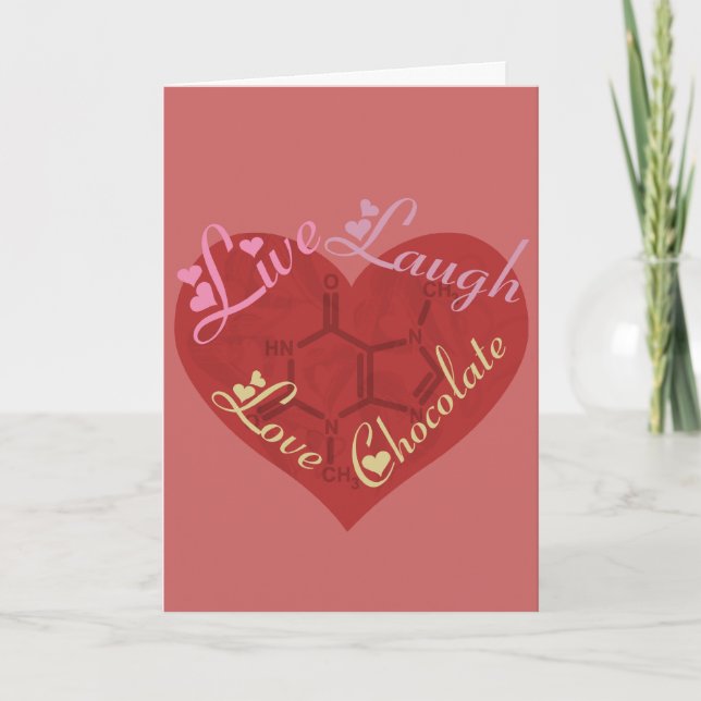 Carte de voeux de Valentine d'amour de chocolat (Devant)