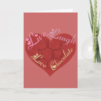 Carte de voeux de Valentine d'amour de chocolat