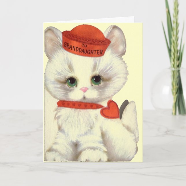 Carte de voeux de Valentine de petite-fille (Devant)