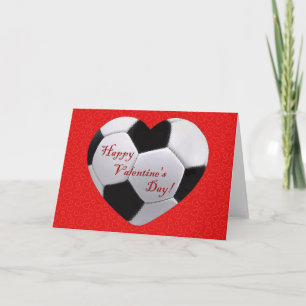 Carte de voeux de Valentines au coeur du football