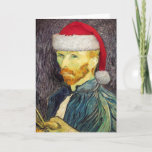 Carte de voeux de Van Gogh Père Noël<br><div class="desc">Autoportrait de Vincent van Gogh. Ne peut pas être historiquement précis.</div>