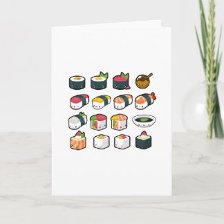 Carte de voeux de variété de sushi