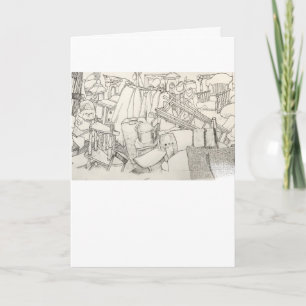 Carte de voeux de vente de garage