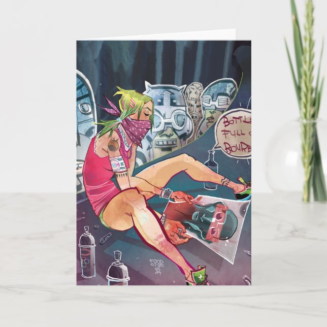 Carte de voeux de vers de terre (Devant)