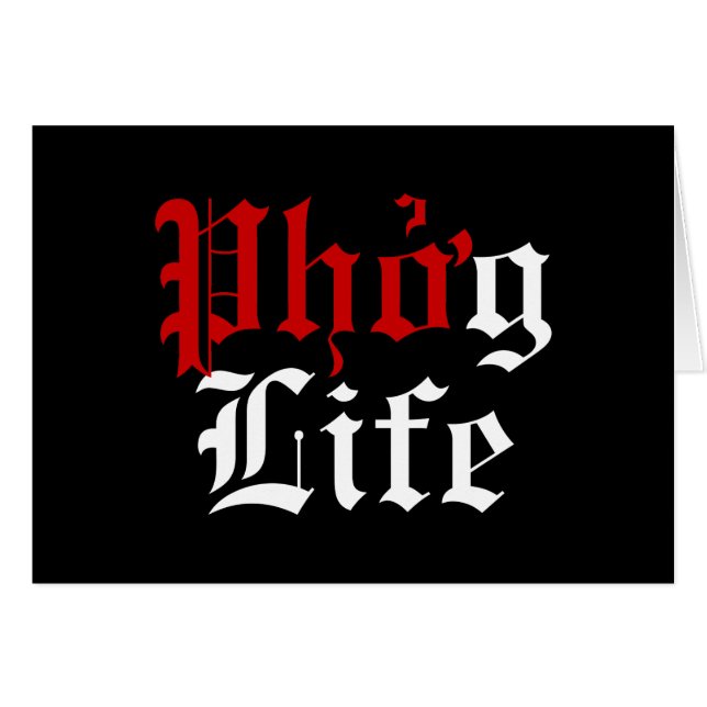 Carte de voeux de vie Phở g (Devant horizontal)