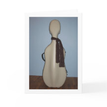 Carte de voeux de violoncelle d'hiver