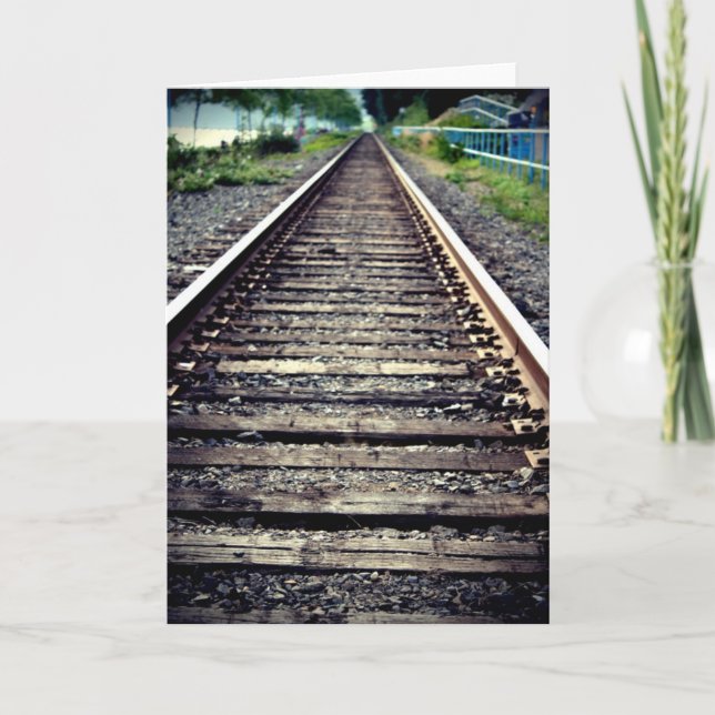 Carte de voeux de voie ferroviaire (Devant)