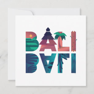Carte de voeux de voyage Bali Indonésie