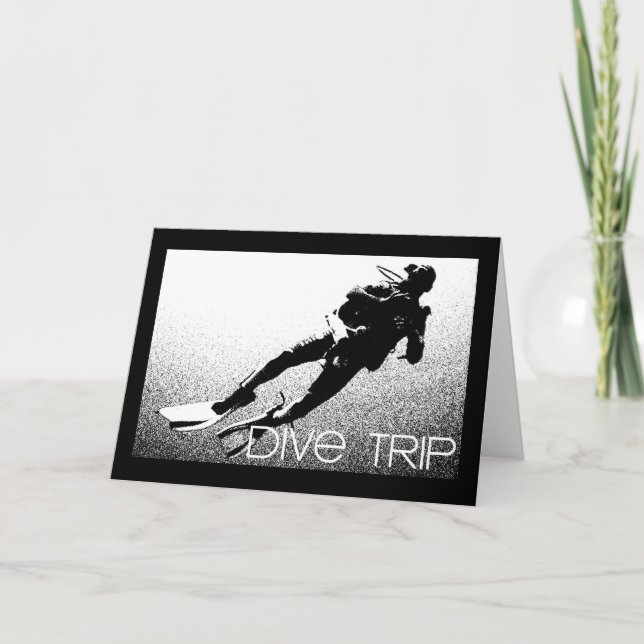 Carte de voeux de voyage de plongée (Devant)