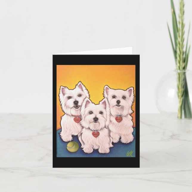 Carte de voeux de Westie (Devant)
