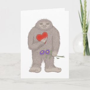 Carte de voeux de yeti de Bigfoot Sasquatch je