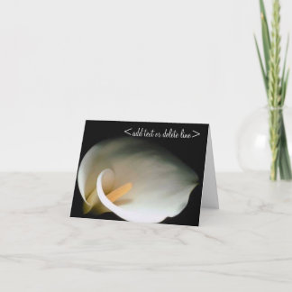 Carte de voeux de zantedeschia