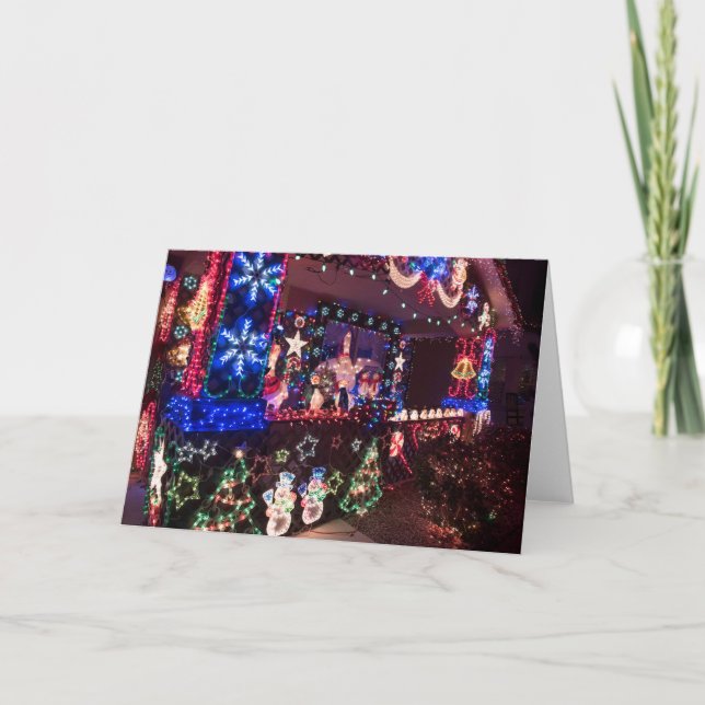 Carte de voeux décorée de vacances de Chambre (Devant)