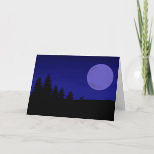 Carte de voeux Deer Moon