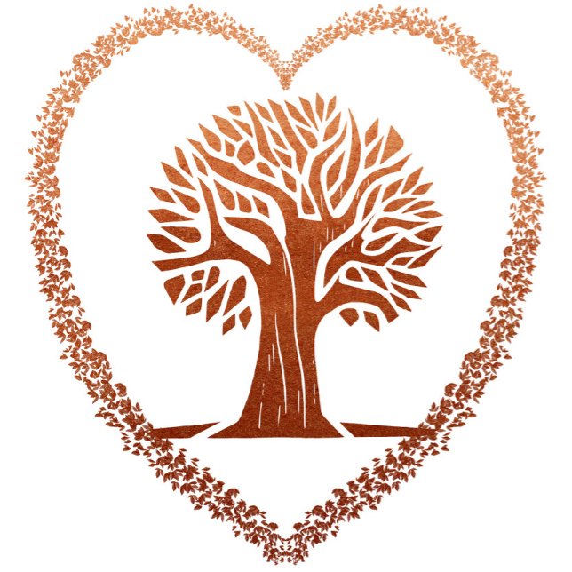 Carte de vœux d'encouragement et de bonté Tree Lov (Créateur téléchargé)