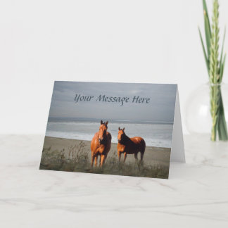 Carte de voeux des Chevaux de plage