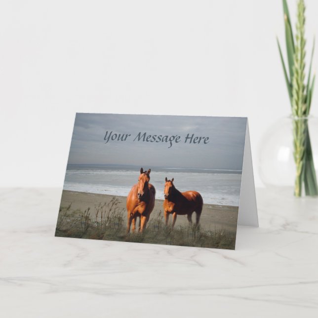 Carte de voeux des Chevaux de plage (Devant)