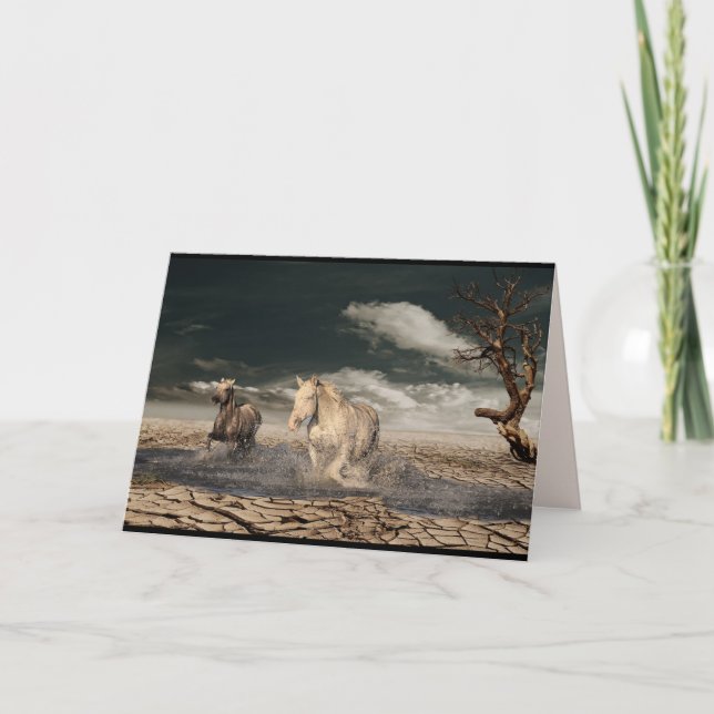 carte de voeux des chevaux du désert (Devant)