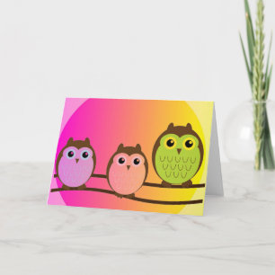 Carte de voeux des Chouettes