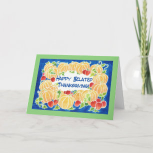 Carte de voeux des Citrouilles de Thanksgiving