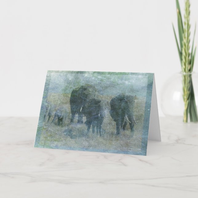 Carte de voeux des éléphants de Chalk (Devant)