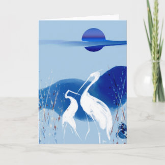 Carte de voeux des Grues blanches