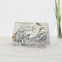 Carte de voeux des hiboux 22