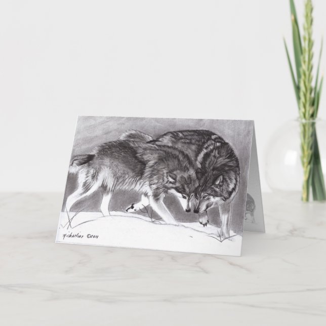 Carte de voeux des loups de loyauté (Devant)