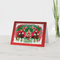 Carte de vœux des petits aides du Père Noël