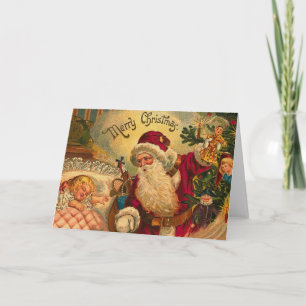 Carte de voeux des rêves de Noël victoriens