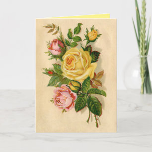 Carte de voeux des Roses Vintages