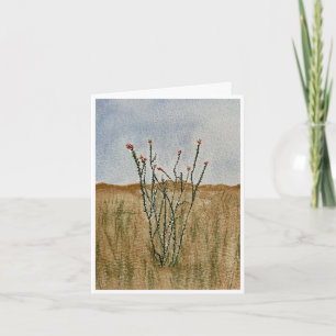 Carte de vœux Désert de Chihuahua Ocotillo