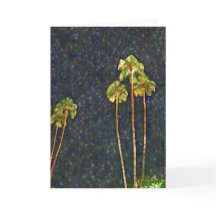 Carte de voeux Desert Palms at Night