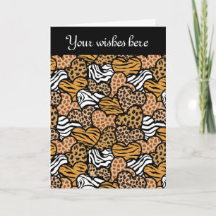 Carte de voeux design pour les coeurs Zebra
