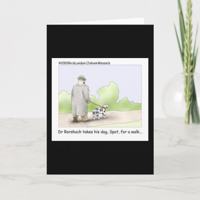 Carte de vœux dessin animé Dr Rorshach (Devant)