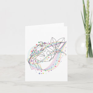 Carte de vœux, dessin au trait, carte de visage