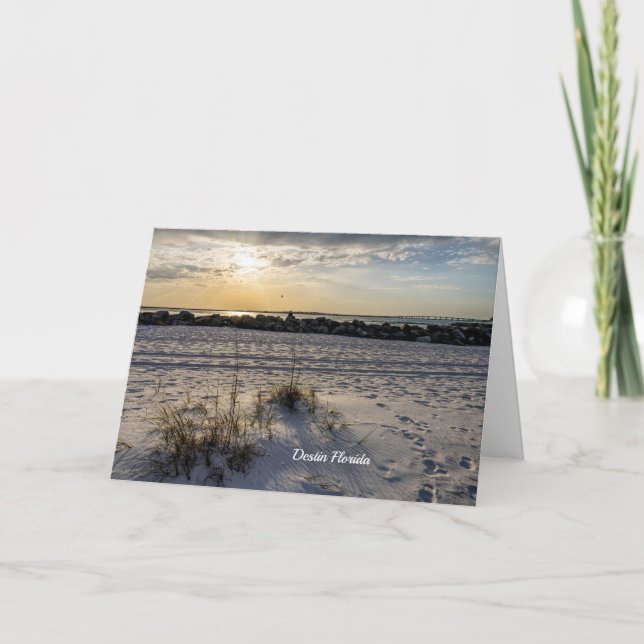 Carte de voeux Destin Beach Florida Jetty Sunset (Devant)