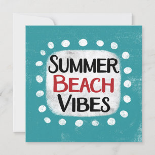 Carte de vœux d'été ambiance plage
