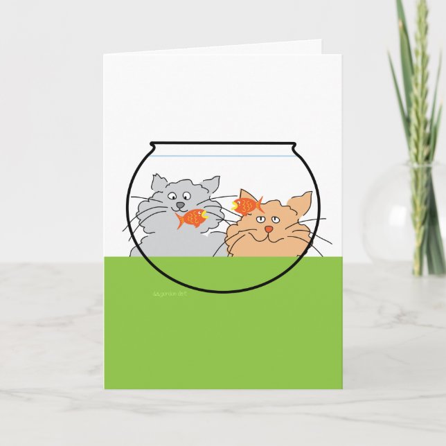 Carte de vœux Deux Chats (Devant)