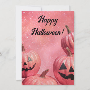 Carte de vœux d'Halloween avec citrouilles