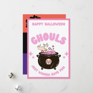 Carte de vœux d'Halloween, Création adorable pour