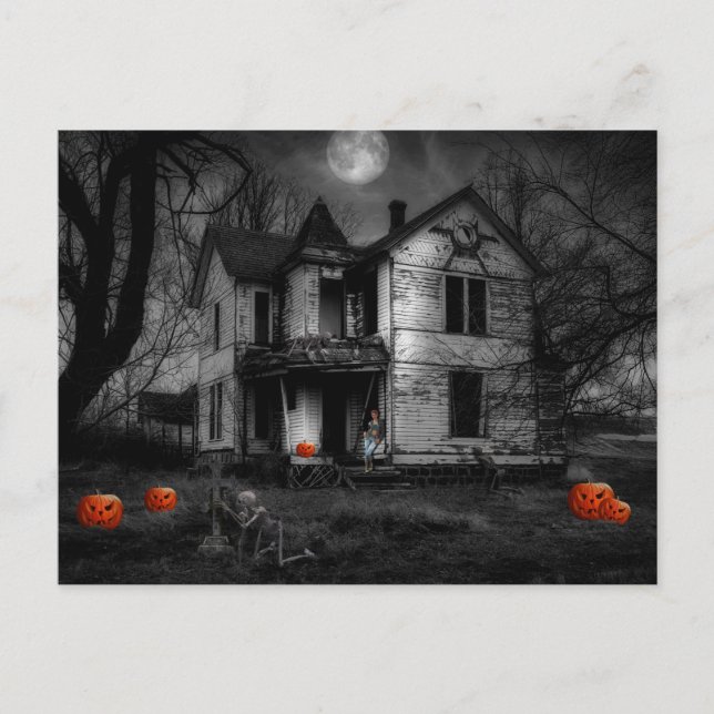 Carte de vœux d'Halloween effrayante (Devant)