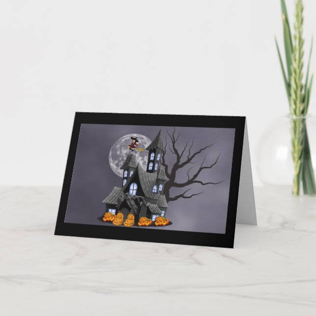 carte de vœux d'Halloween effrayante (Devant)