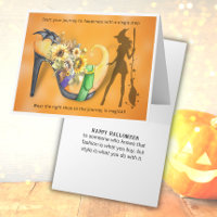 Carte de voeux d'Halloween Fashionista