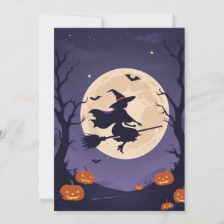 Carte de vœux d'Halloween - Sort de sorcière