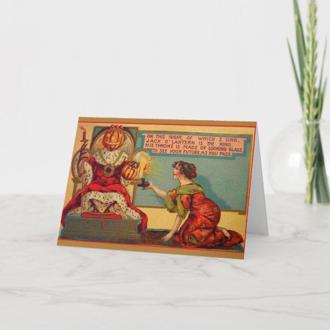 Carte de voeux d'Halloween victorienne (Devant)