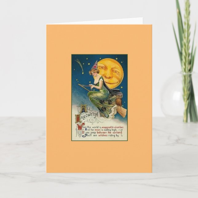 Carte de voeux d'Halloween victorienne (Devant)