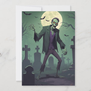 Carte de vœux d'Halloween – Zombie Zest